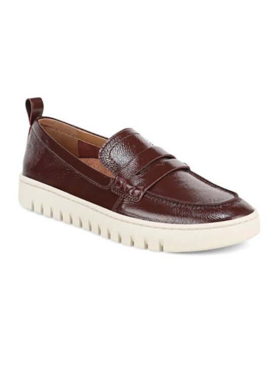 Vionic Shoes - Vionic Women’s Uptown Orthotic Packable Loafers – Mulled Wine Patent Leather